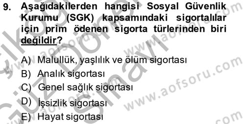 Ücret ve Ödül Yönetimi Dersi 2014 - 2015 Yılı (Final) Dönem Sonu Sınav Soruları 9. Soru