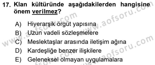 Ücret ve Ödül Yönetimi Dersi 2023 - 2024 Yılı Yaz Okulu Sınav Soruları 17. Soru