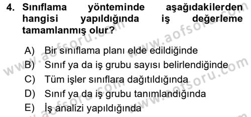 Ücret ve Ödül Yönetimi Dersi 2024 - 2025 Yılı (Final) Dönem Sonu Sınav Soruları 4. Soru
