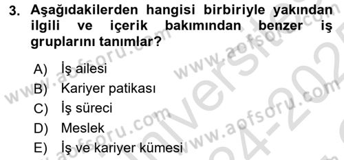 Ücret ve Ödül Yönetimi Dersi 2024 - 2025 Yılı Yaz Okulu Sınav Soruları 3. Soru
