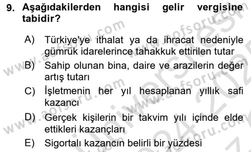 Ücret ve Ödül Yönetimi Dersi 2024 - 2025 Yılı Yaz Okulu Sınav Soruları 9. Soru