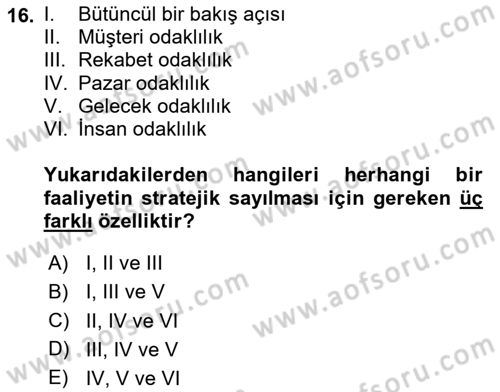 Ücret ve Ödül Yönetimi Dersi 2025 - 2026 Yılı (Final) Dönem Sonu Sınav Soruları 16. Soru