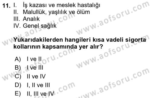 Ücret ve Ödül Yönetimi Dersi 2025 - 2026 Yılı Yaz Okulu Sınav Soruları 11. Soru