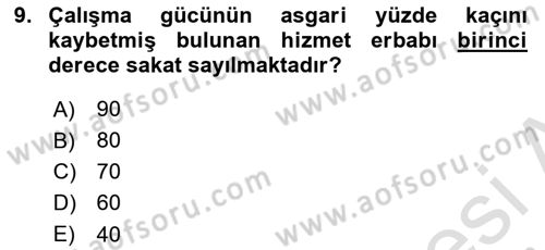 Ücret ve Ödül Yönetimi Dersi 2025 - 2026 Yılı Yaz Okulu Sınav Soruları 9. Soru