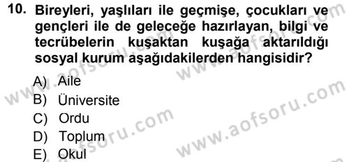 İslam Ahlak Esasları Dersi 2012 - 2013 Yılı (Final) Dönem Sonu Sınav Soruları 10. Soru
