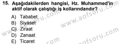 İslam Ahlak Esasları Dersi 2012 - 2013 Yılı (Final) Dönem Sonu Sınav Soruları 15. Soru