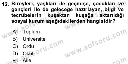 İslam Ahlak Esasları Dersi 2019 - 2020 Yılı (Final) Dönem Sonu Sınav Soruları 12. Soru