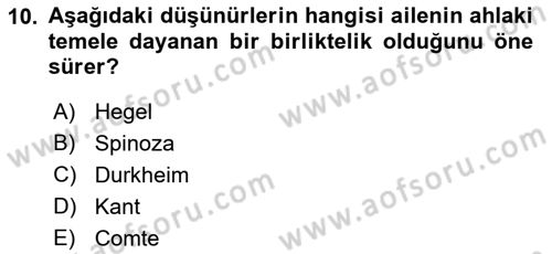 İslam Ahlak Esasları Dersi 2022 - 2023 Yılı (Final) Dönem Sonu Sınav Soruları 10. Soru