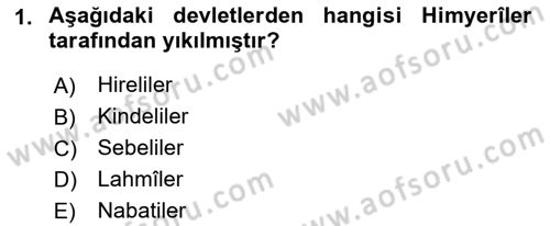 İlk Dönem İslam Tarihi Dersi 2018 - 2019 Yılı 3 Ders Sınav Soruları 1. Soru