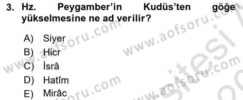 İlk Dönem İslam Tarihi Dersi 2019 - 2020 Yılı (Final) Dönem Sonu Sınav Soruları 3. Soru