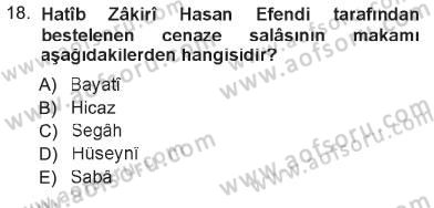 İslam Sanatları Tarihi Dersi 2012 - 2013 Yılı Tek Ders Sınav Soruları 18. Soru