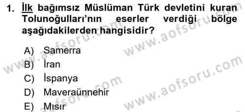İslam Sanatları Tarihi Dersi 2015 - 2016 Yılı (Final) Dönem Sonu Sınav Soruları 1. Soru