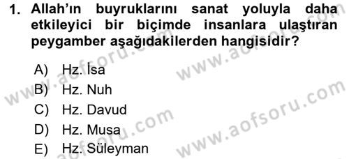 İslam Sanatları Tarihi Dersi 2015 - 2016 Yılı Tek Ders Sınav Soruları 1. Soru