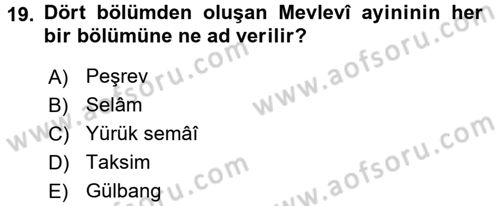 İslam Sanatları Tarihi Dersi 2017 - 2018 Yılı 3 Ders Sınav Soruları 19. Soru