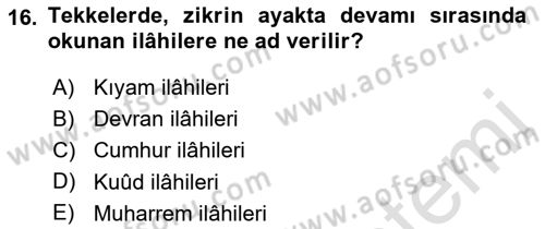 İslam Sanatları Tarihi Dersi 2018 - 2019 Yılı 3 Ders Sınav Soruları 16. Soru
