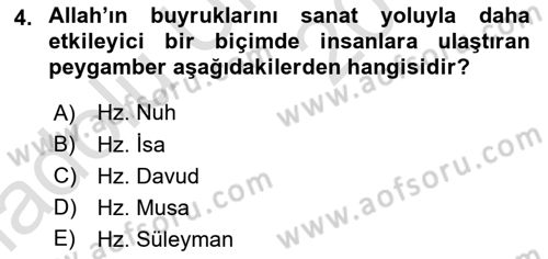 İslam Sanatları Tarihi Dersi 2018 - 2019 Yılı 3 Ders Sınav Soruları 4. Soru