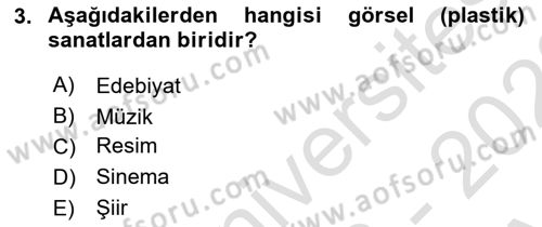 İslam Sanatları Tarihi Dersi 2022 - 2023 Yılı (Vize) Ara Sınav Soruları 3. Soru