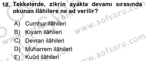 İslam Sanatları Tarihi Dersi 2022 - 2023 Yılı Yaz Okulu Sınav Soruları 18. Soru