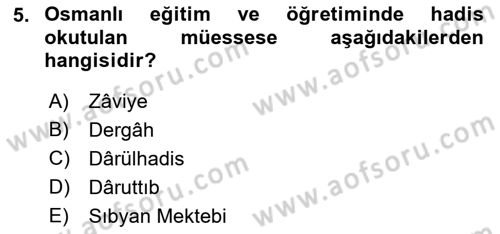 İslam Sanatları Tarihi Dersi 2022 - 2023 Yılı Yaz Okulu Sınav Soruları 5. Soru