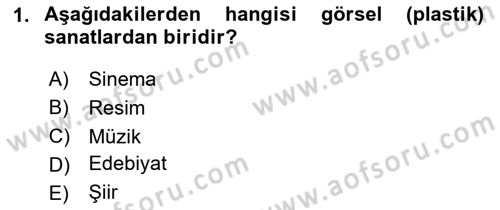 İslam Sanatları Tarihi Dersi 2024 - 2025 Yılı Yaz Okulu Sınav Soruları 1. Soru