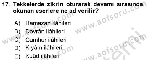 İslam Sanatları Tarihi Dersi 2024 - 2025 Yılı Yaz Okulu Sınav Soruları 17. Soru