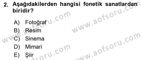 İslam Sanatları Tarihi Dersi 2025 - 2026 Yılı (Vize) Ara Sınav Soruları 2. Soru