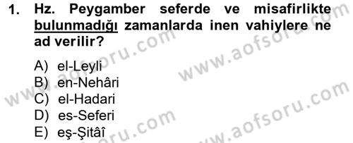 Tefsir Tarihi ve Usulü Dersi 2012 - 2013 Yılı (Vize) Ara Sınav Soruları 1. Soru