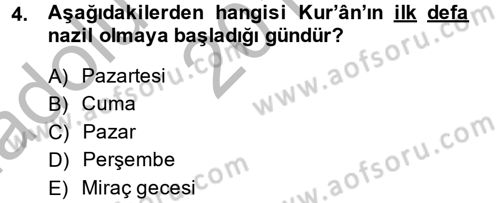 Tefsir Tarihi ve Usulü Dersi 2013 - 2014 Yılı (Vize) Ara Sınav Soruları 4. Soru