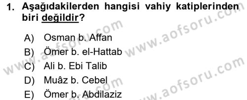 Tefsir Tarihi ve Usulü Dersi 2016 - 2017 Yılı (Final) Dönem Sonu Sınav Soruları 1. Soru