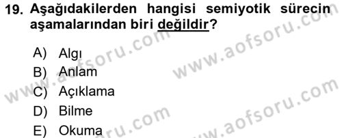 Tefsir Tarihi ve Usulü Dersi 2017 - 2018 Yılı 3 Ders Sınav Soruları 19. Soru