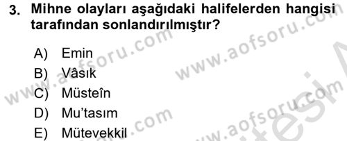 Hadis Tarihi ve Usulü Dersi 2016 - 2017 Yılı (Final) Dönem Sonu Sınav Soruları 3. Soru