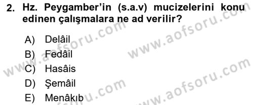 Hadis Tarihi ve Usulü Dersi 2018 - 2019 Yılı (Vize) Ara Sınavı 2. Soru