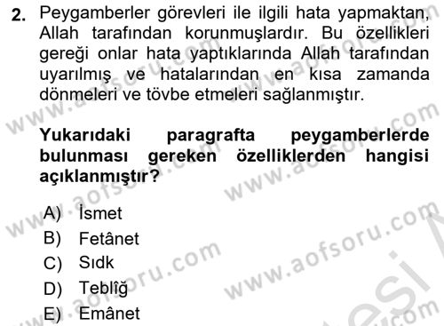 Hadis Tarihi ve Usulü Dersi 2025 - 2026 Yılı (Vize) Ara Sınav Soruları 2. Soru