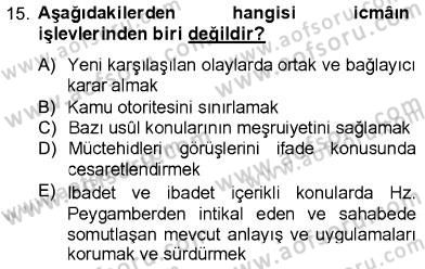 İslam Hukukuna Giriş Dersi 2012 - 2013 Yılı (Vize) Ara Sınav Soruları 15. Soru