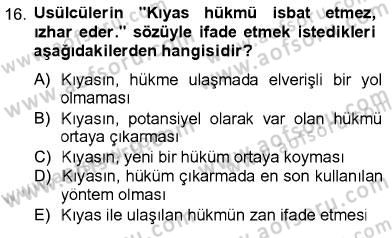 İslam Hukukuna Giriş Dersi 2012 - 2013 Yılı (Vize) Ara Sınav Soruları 16. Soru