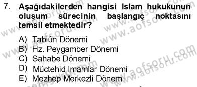 İslam Hukukuna Giriş Dersi 2012 - 2013 Yılı (Vize) Ara Sınav Soruları 7. Soru
