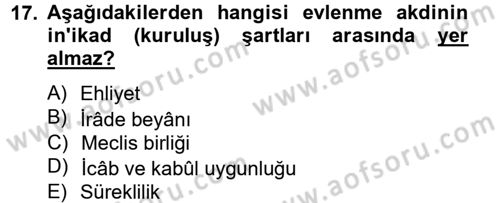 İslam Hukukuna Giriş Dersi 2012 - 2013 Yılı (Final) Dönem Sonu Sınav Soruları 17. Soru