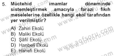 İslam Hukukuna Giriş Dersi 2012 - 2013 Yılı Tek Ders Sınav Soruları 5. Soru