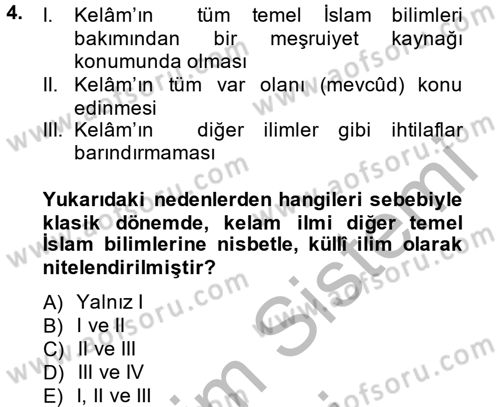 İslam Hukukuna Giriş Dersi 2014 - 2015 Yılı (Vize) Ara Sınav Soruları 4. Soru