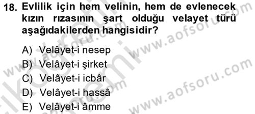 İslam Hukukuna Giriş Dersi 2014 - 2015 Yılı Tek Ders Sınav Soruları 18. Soru