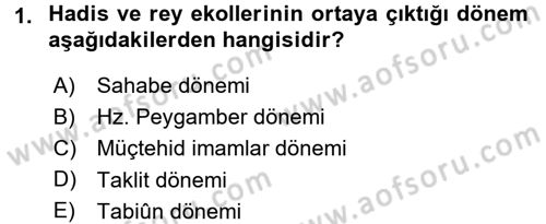 İslam Hukukuna Giriş Dersi 2015 - 2016 Yılı (Final) Dönem Sonu Sınav Soruları 1. Soru