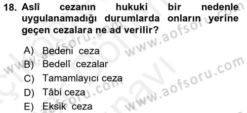 İslam Hukukuna Giriş Dersi 2018 - 2019 Yılı (Final) Dönem Sonu Sınav Soruları 18. Soru