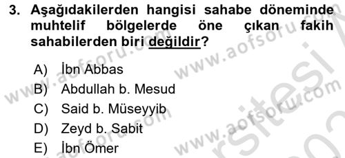 İslam Hukukuna Giriş Dersi 2022 - 2023 Yılı Yaz Okulu Sınavı 3. Soru