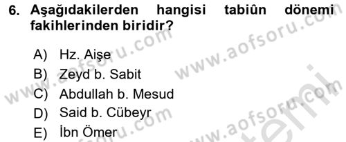 İslam Hukukuna Giriş Dersi 2023 - 2024 Yılı Yaz Okulu Sınav Soruları 6. Soru