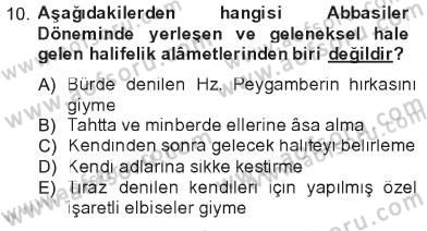İslam Kurumları ve Medeniyeti Dersi 2012 - 2013 Yılı Tek Ders Sınav Soruları 10. Soru