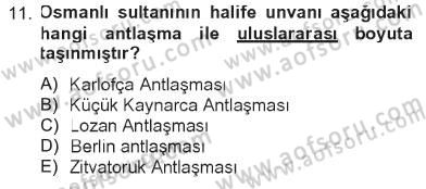 İslam Kurumları ve Medeniyeti Dersi 2012 - 2013 Yılı Tek Ders Sınav Soruları 11. Soru