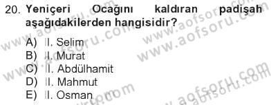 İslam Kurumları ve Medeniyeti Dersi 2012 - 2013 Yılı Tek Ders Sınav Soruları 20. Soru