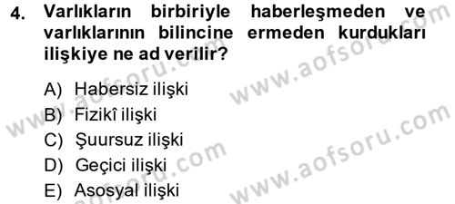 İslam Kurumları ve Medeniyeti Dersi 2013 - 2014 Yılı (Vize) Ara Sınav Soruları 4. Soru