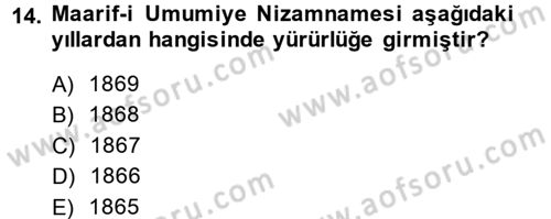 İslam Kurumları ve Medeniyeti Dersi 2013 - 2014 Yılı (Final) Dönem Sonu Sınav Soruları 14. Soru