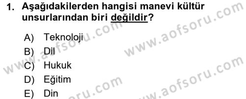İslam Kurumları ve Medeniyeti Dersi 2016 - 2017 Yılı 3 Ders Sınav Soruları 1. Soru